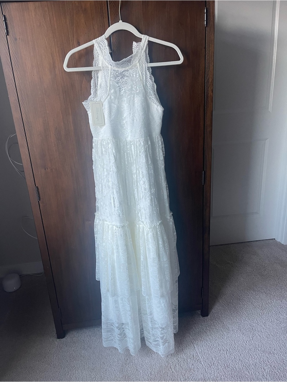 White Lace Tiered Maxi Dress - Trish Scully, girls size 14